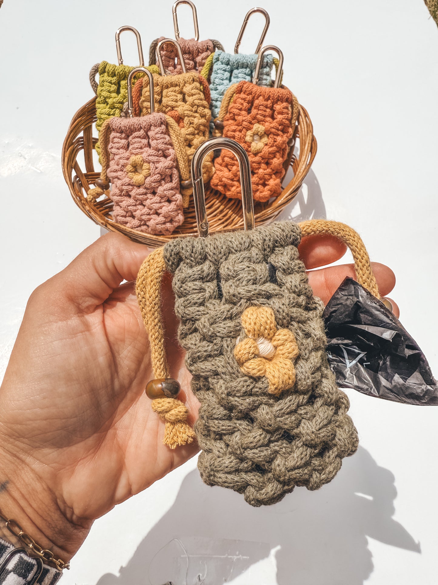 Dog poop bag holder