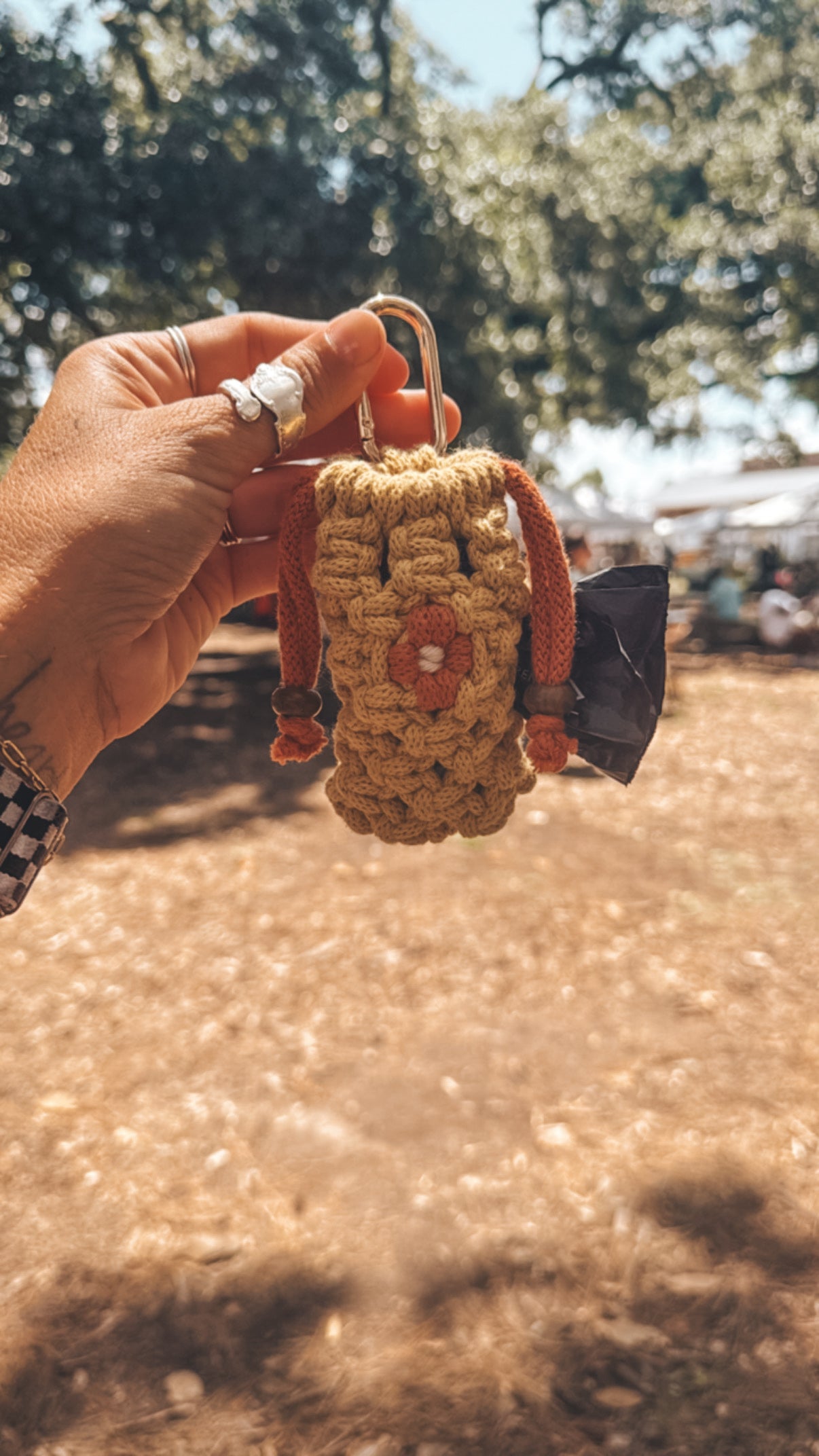 Dog poop bag holder