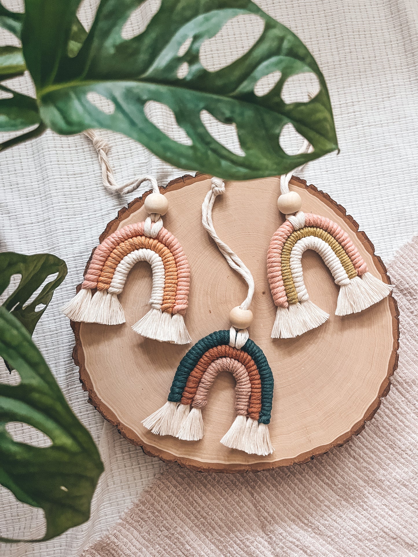 Rearview mirror diffusers | Rainbow | Boho diffuser | Macrame Rainbow