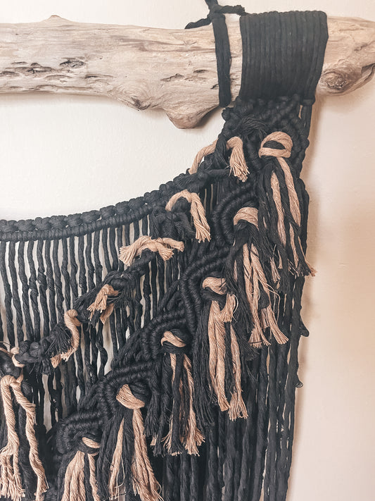 Black + brown textured textile