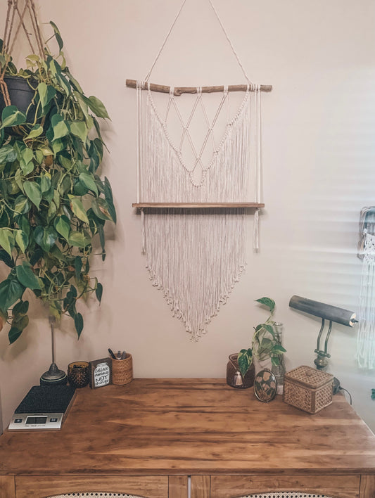 Macrame Wall Hanging Shelf
