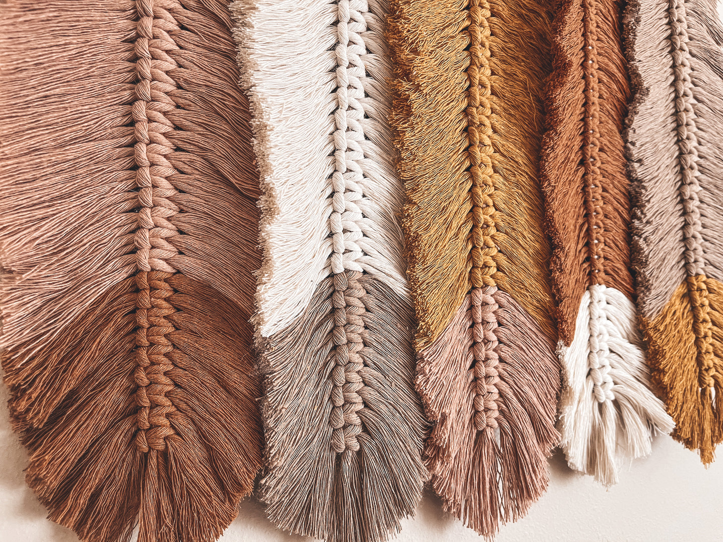 Warm two toned feathers
