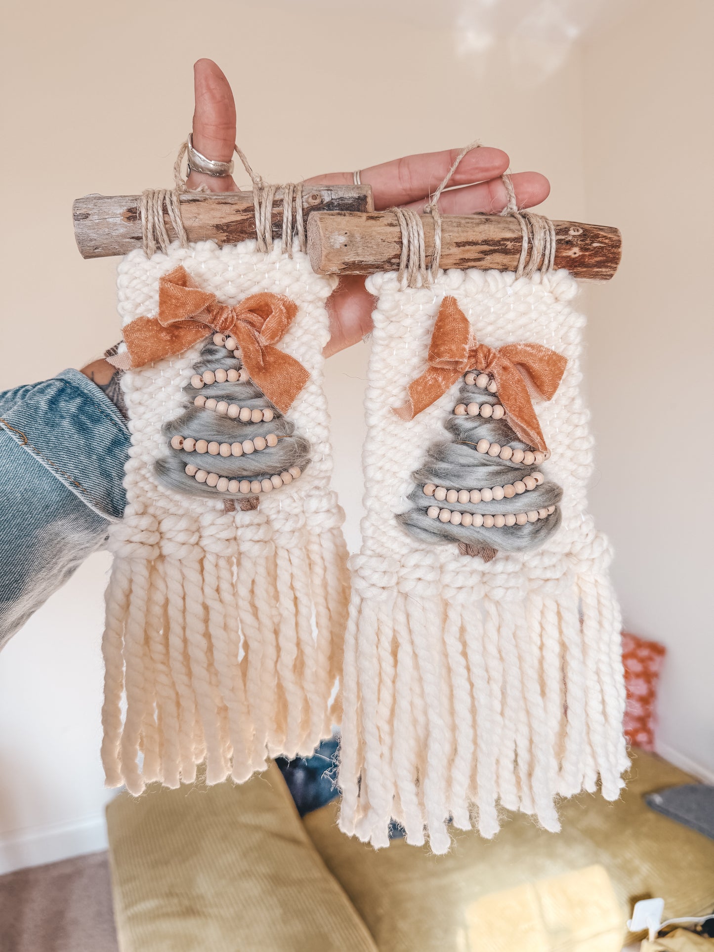 Christmas Tree Woven Wall Hanging