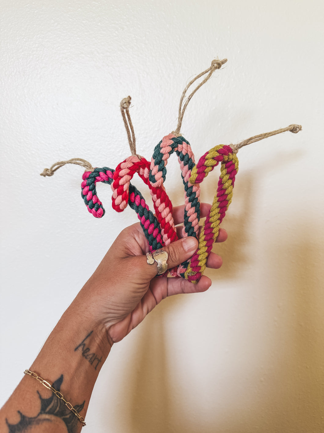 Candy cane ornaments