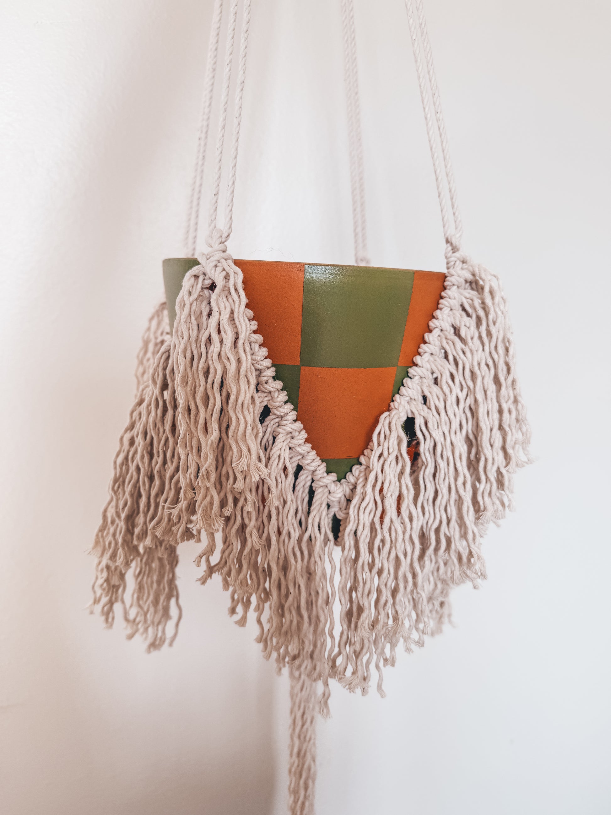 macrame plant hanger with fringe Fringe Plant Hanger – Botanical Knots Studio