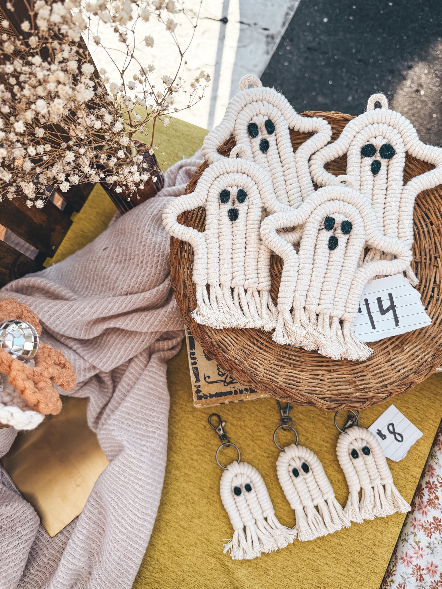 Ghosty + skeleton keychains