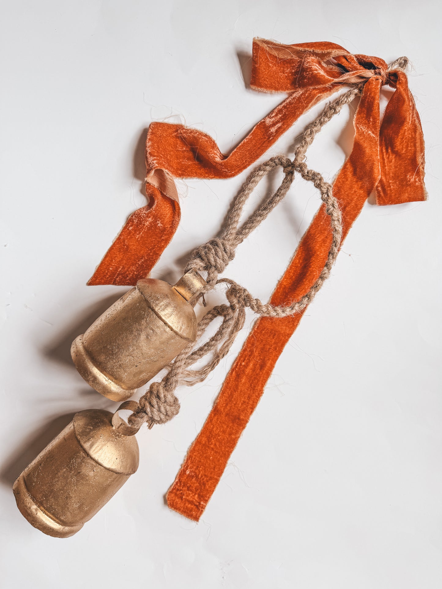 Gold bells mantle decor