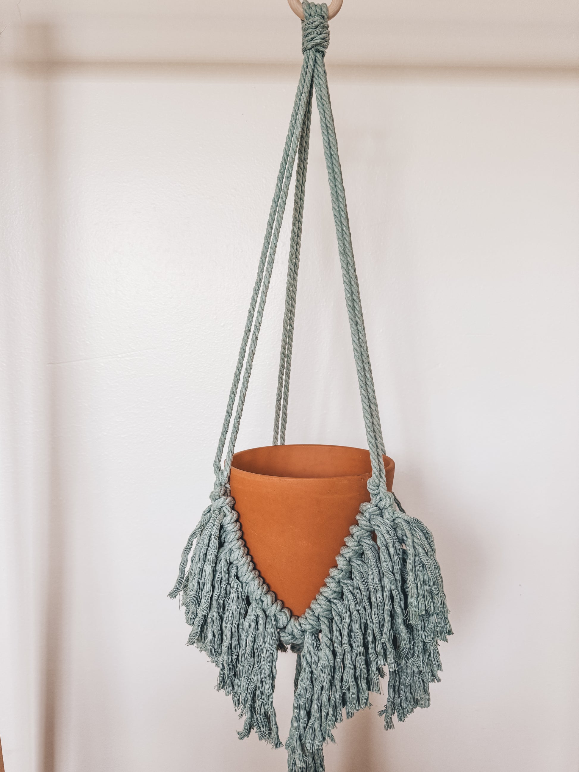 fringe macrame plant hanger Fringe Plant Hanger – Botanical Knots Studio
