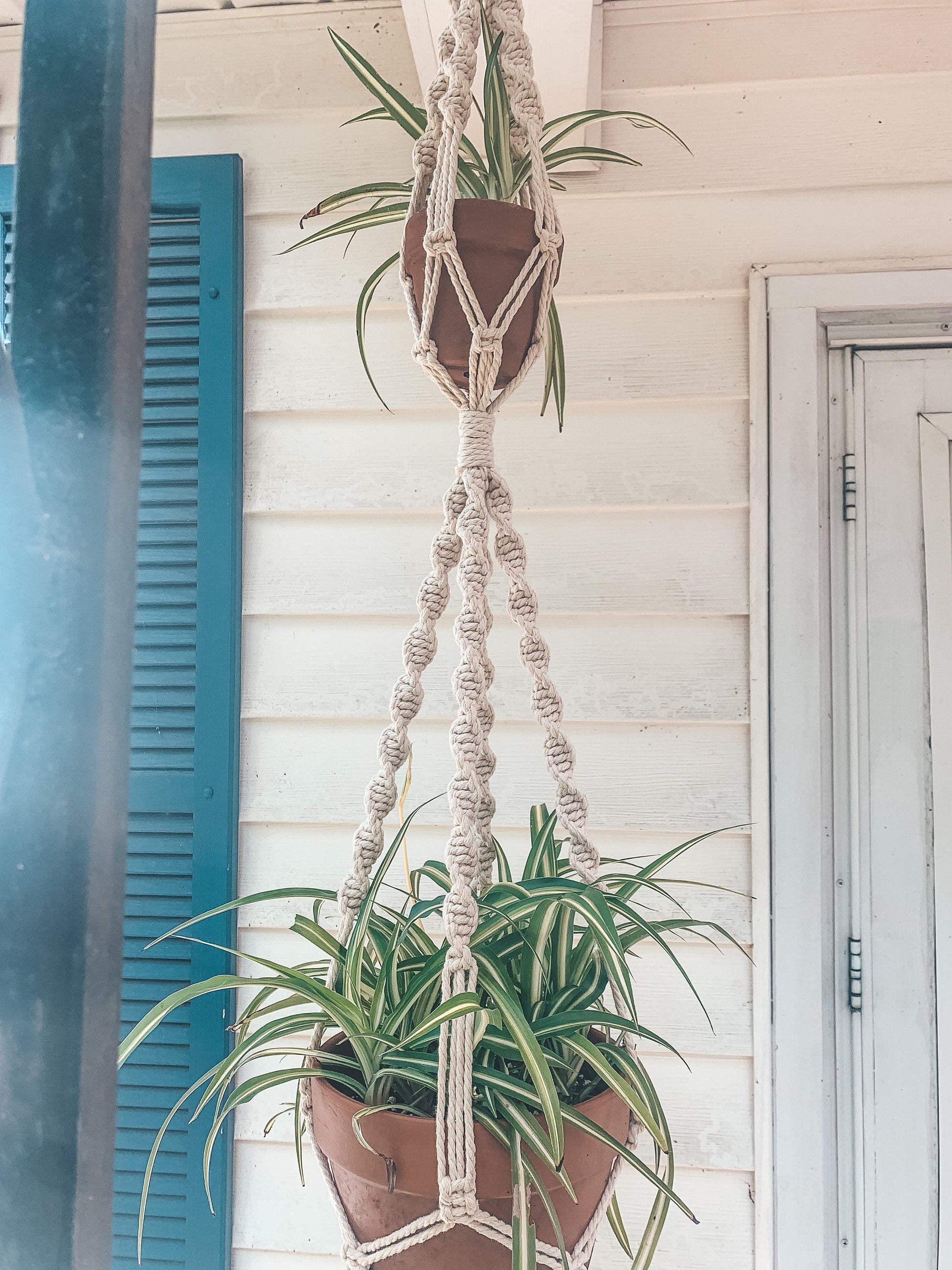 double plant hanger Double plant hanger – Botanical Knots Studio