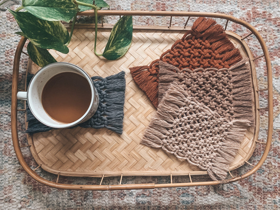 Square Knot Coasters