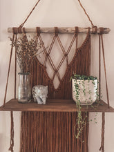 Load image into Gallery viewer, Macrame Wall Hanging Shelf
