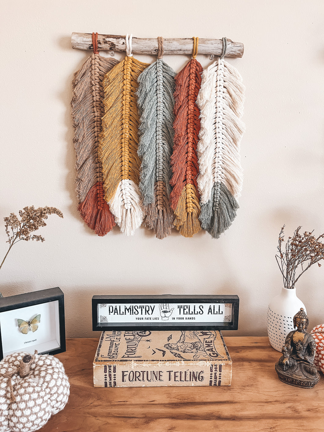 Feather wall hanging